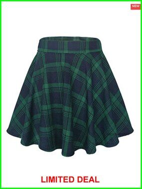 Stretchy Flared Mini Skater Skirt Casual A-Line